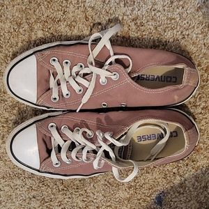 Muted pink converse sneakers size 8